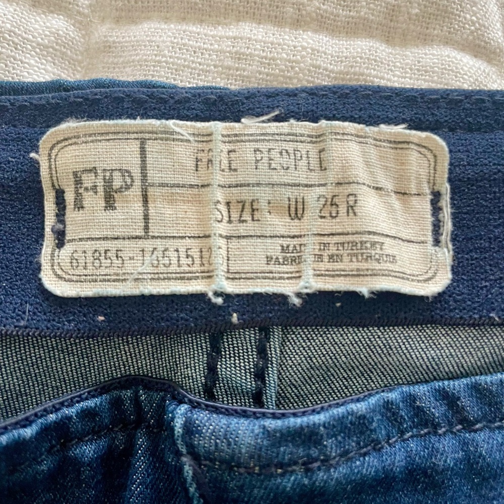 Free People Indigo Denim Flare Pants